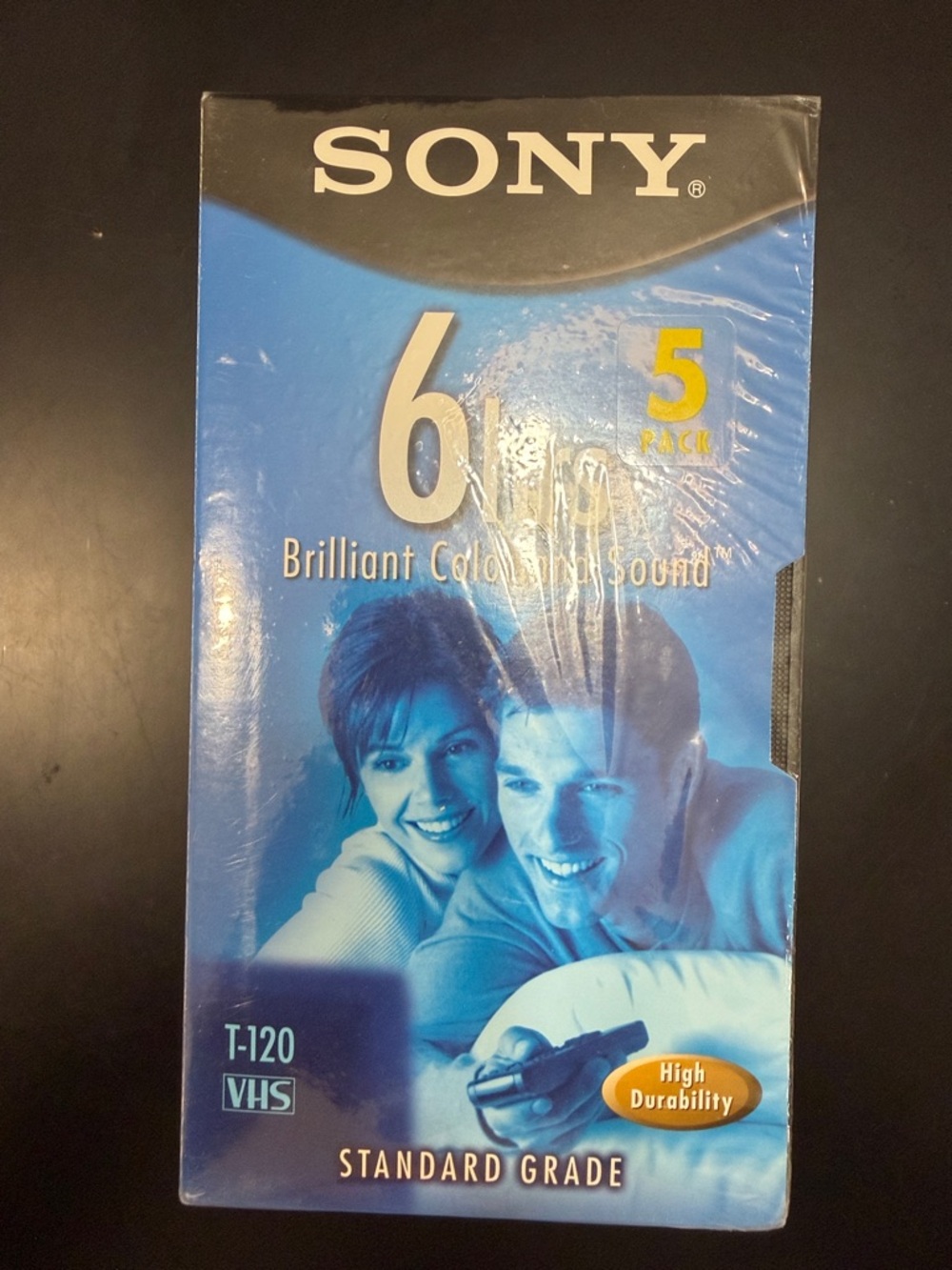 SONY 5 Pack 6hrs T120 High Quality Standard Grade VHS Cassette Tapes Dead Stock